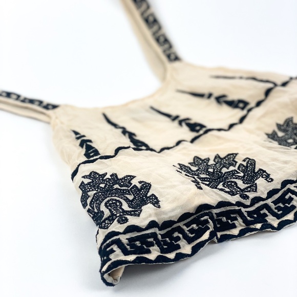 Cream Crop top - Boho Tank Top - Picture 3 of 7